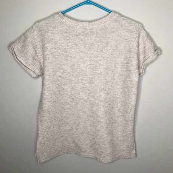 Free WITH PURCHASE Lou & Grey T-Shirt Sweater Marbled Beige Size XS - Picture 4 of 4